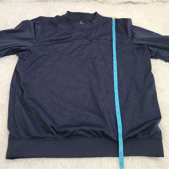 Nike Shield Navy Blue Amulets Men's Golf Pullover Crewneck Sweatshirt Small - Picture 3 of 10